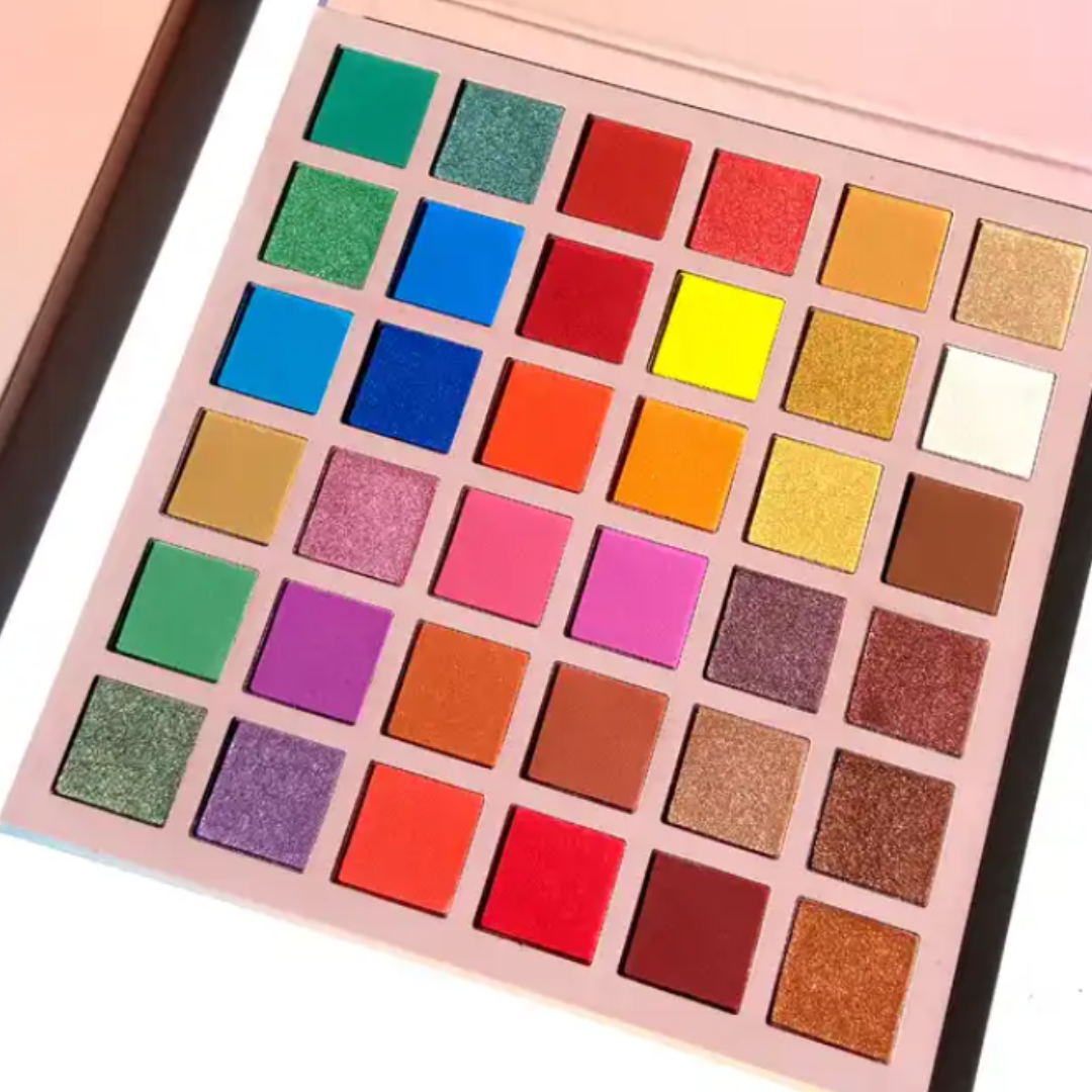 Radiant Glamour: Crystal 36-Color Baked Eyeshadow Palette by Asola Allure