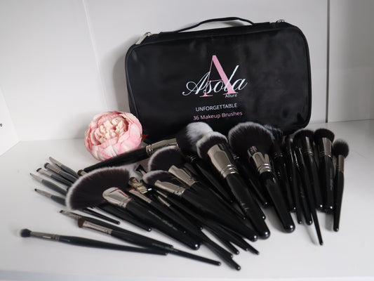 Asola Allure: UNFORGETTABLE 36 Makeup Brushes (Incl. Asola Allure Bag Organizer)